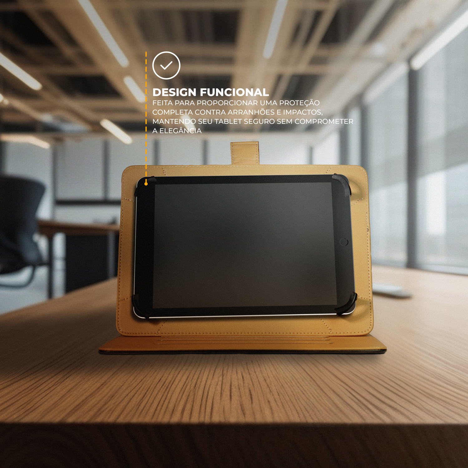 Capa Universal para Tablet 10" a 11" Couro Preta Gshield