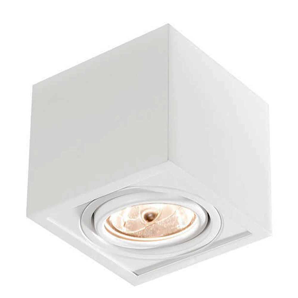 Plafon Box IN40121 11x11x10cm Branco Para 1x Lampada GUI10 - Shopping dos  Lustres