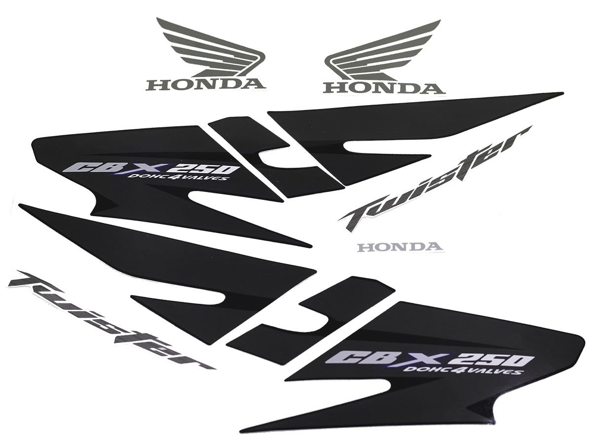 Adesivos Faixa Tanque Moto Honda Twister Cbx 250 2008 Preto