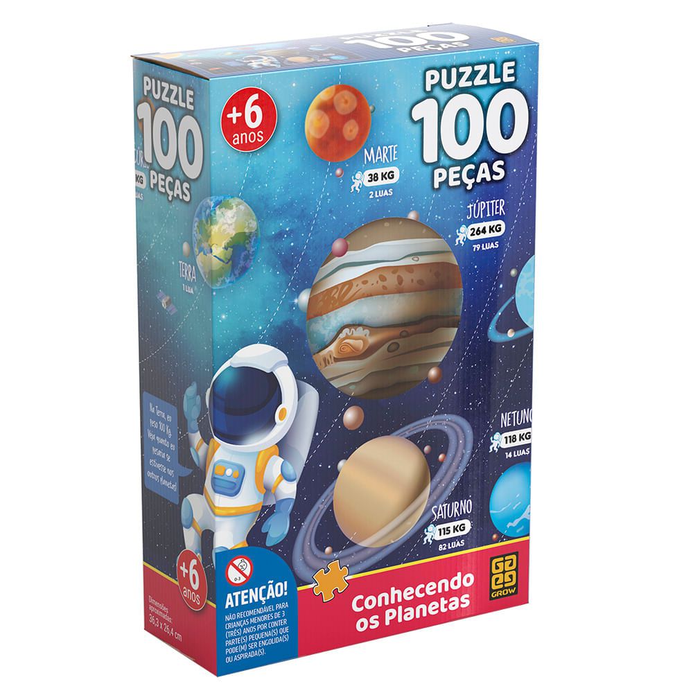Quebra Cabeça Animais Selvagens Infantil 100 peças Puzzle Jogo