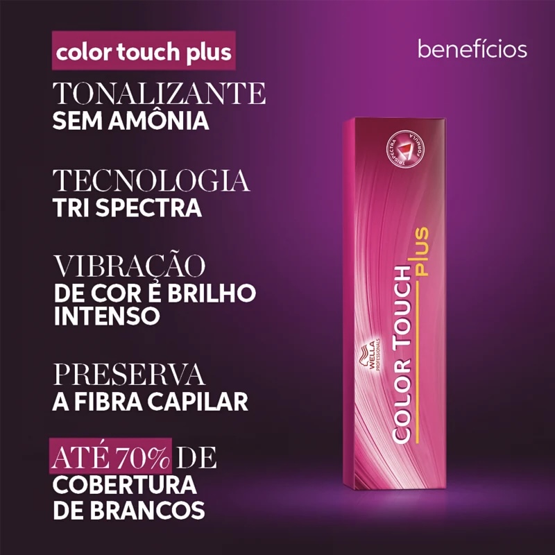 Tonalizante Wella Color Touch Plus 60g - Escolha a sua cor! - Viva Bela ...