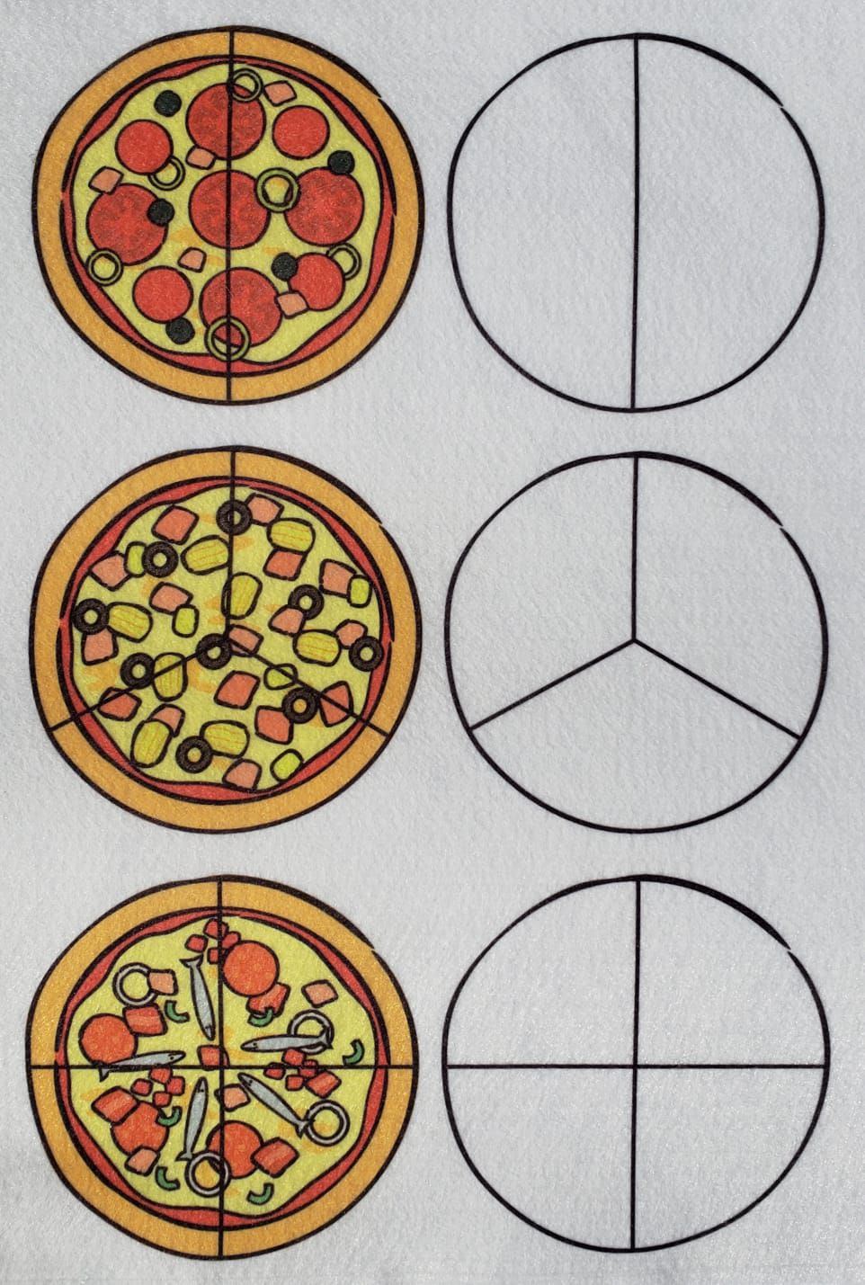 Pizza das frações  Fração, Jogos de fração, Fração matemática