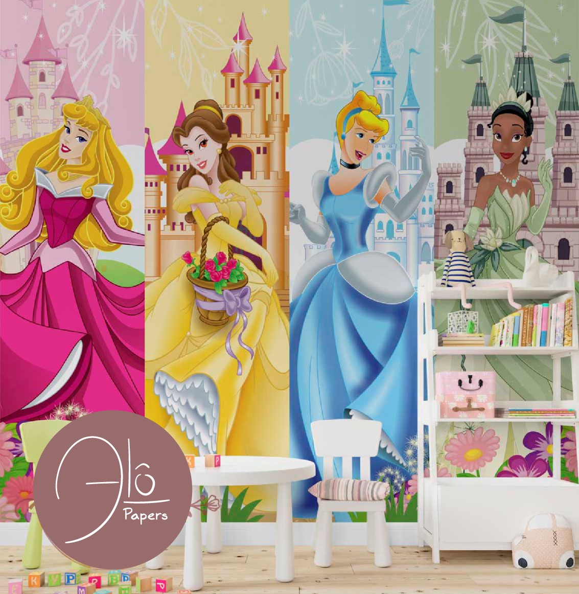 Adesivo Decorativo de Parede Princesas Disney Mini