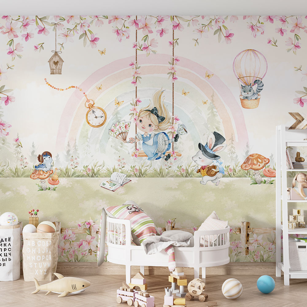 Papel de Parede Infantil Jardim Encantado da Alice - Alô Papers