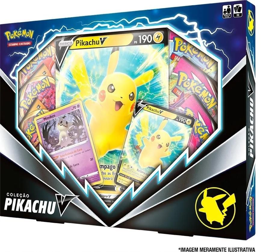 Box Pikachu VMAX Realeza Absoluta COPAG Original 8 Booster Carta Pokémon TCG