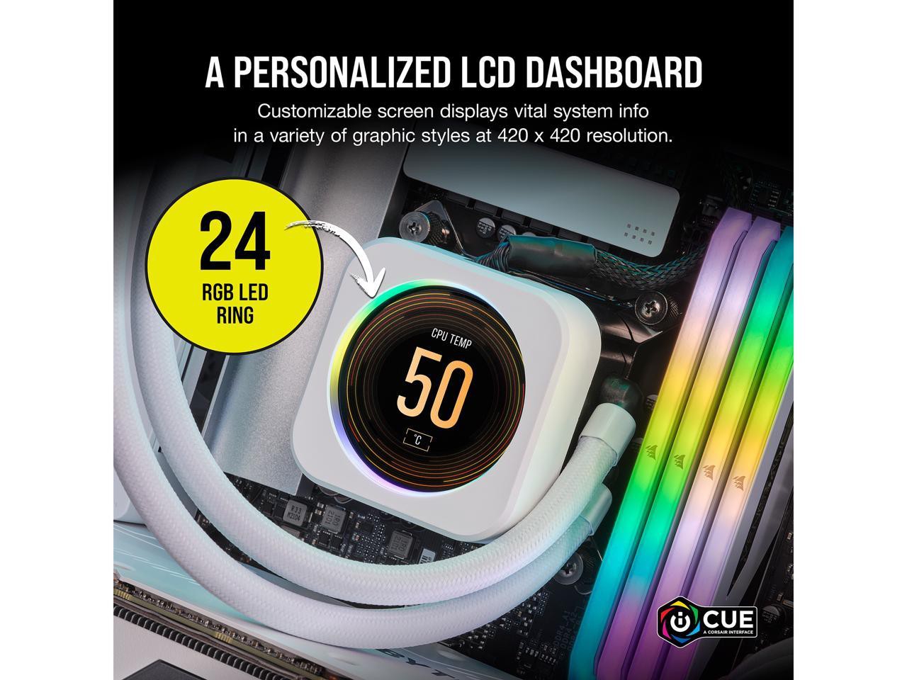 Corsair iCUE ELITE CPU LCD Display Kit de Atualização de Refrigerador