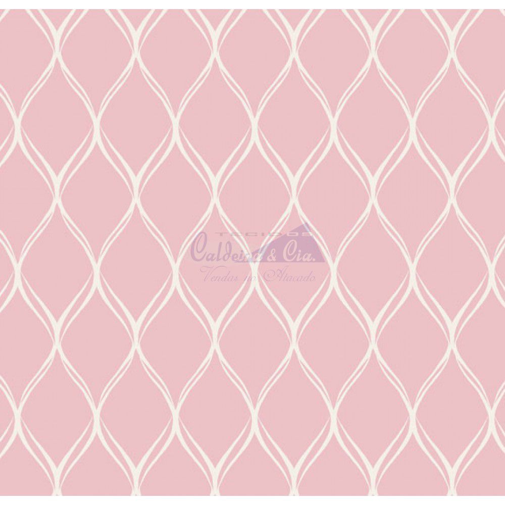 Papel de Parede Infantil Xadrez Aquarela Rosa - Provence Home