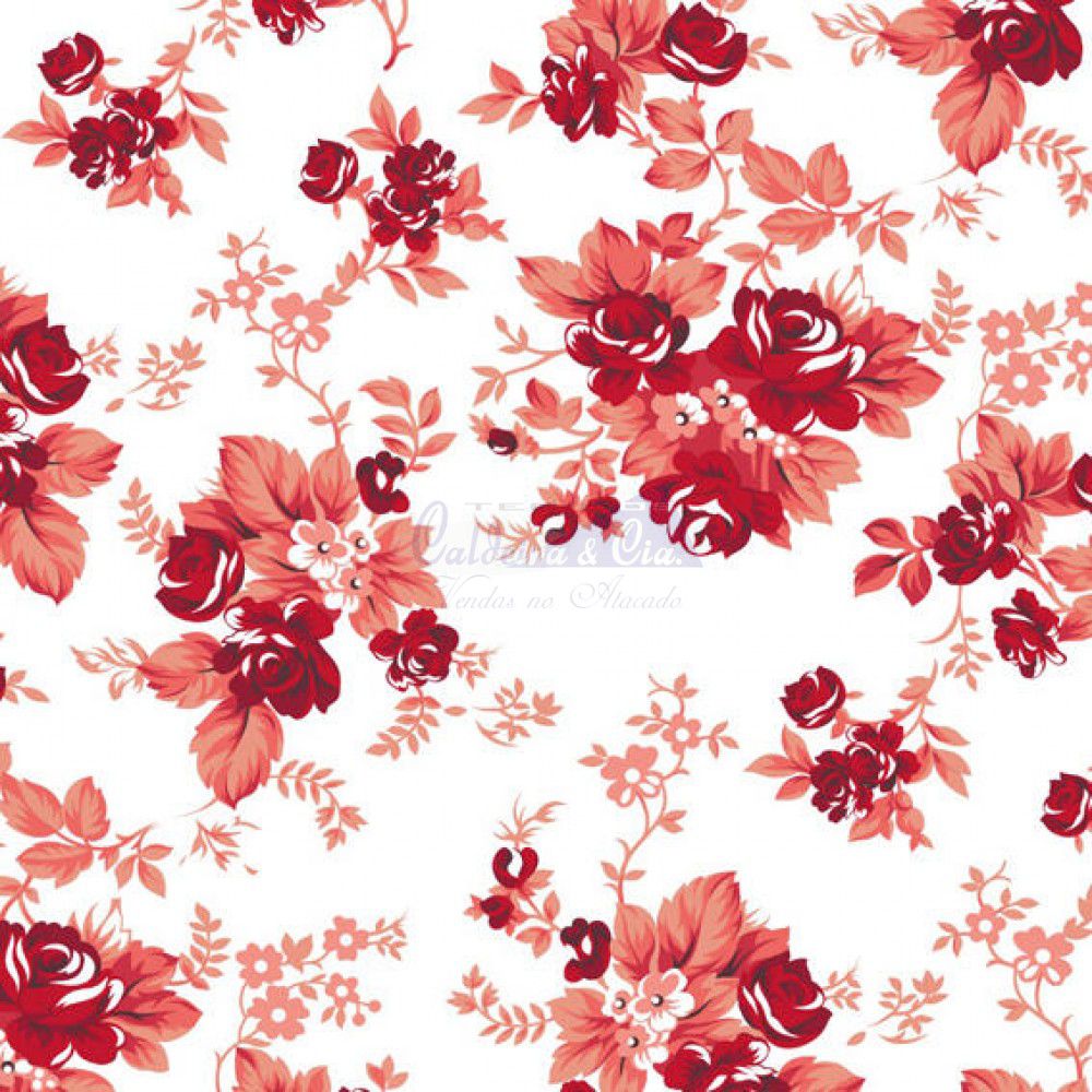 Boneca de Pano 50cm Floral Vermelho