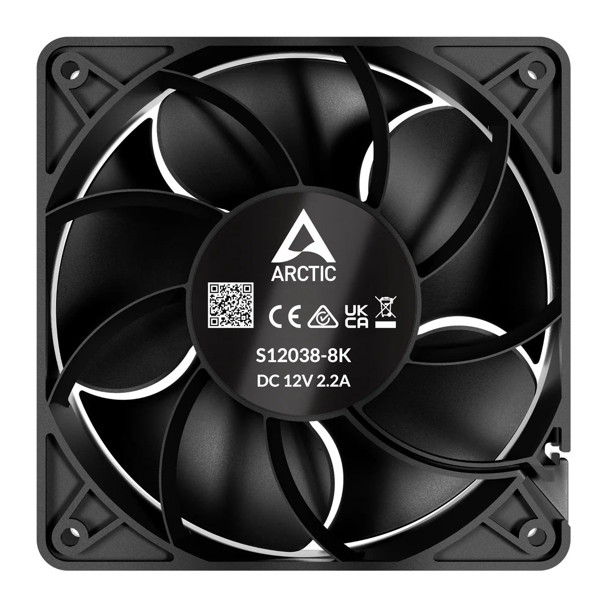 Cooler FAN ARCTIC S12038-8K 120mm 8000 RPM Preto – ACFAN00294A