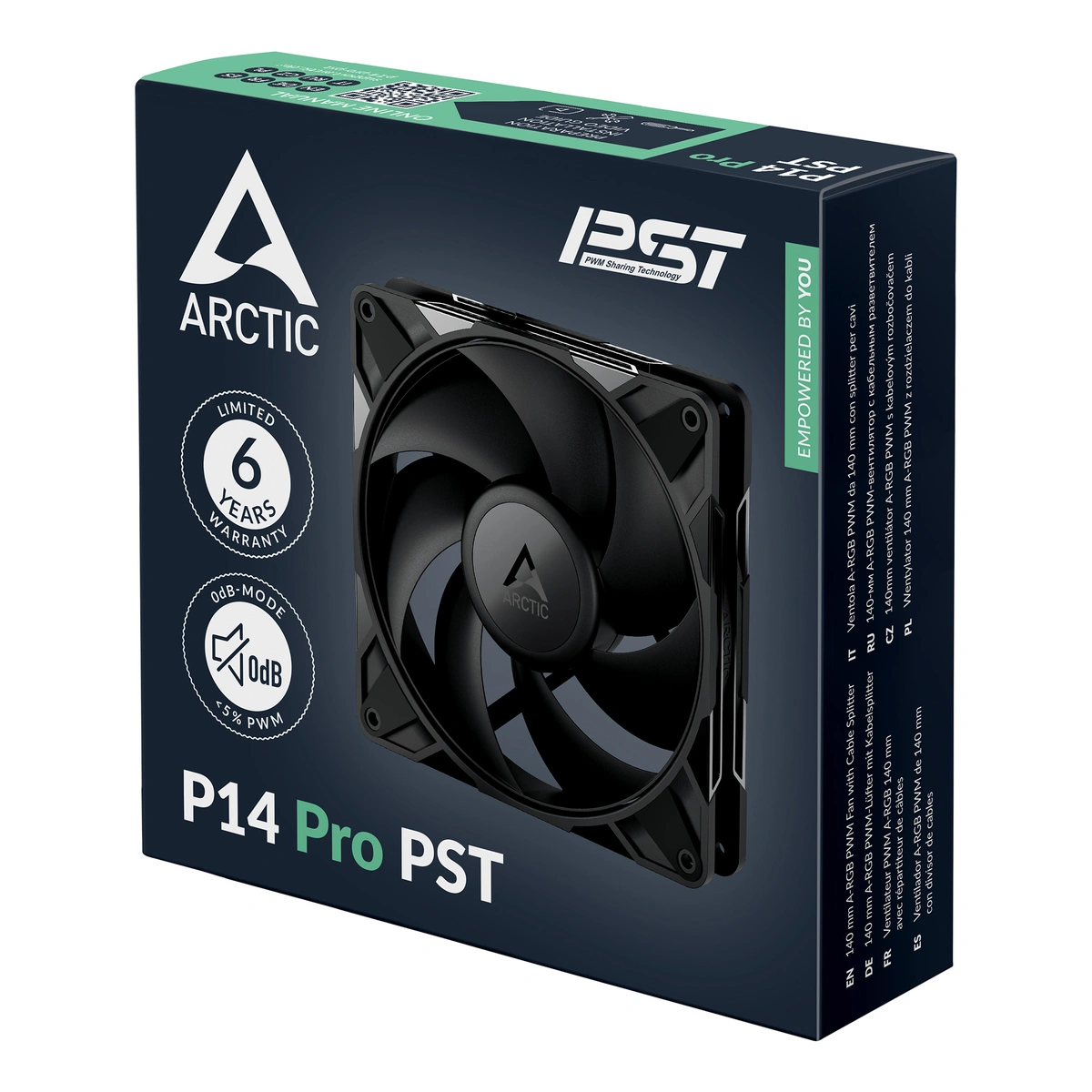 Cooler FAN ARCTIC P14 Pro PST PWM 140mm Preto 110 CFM