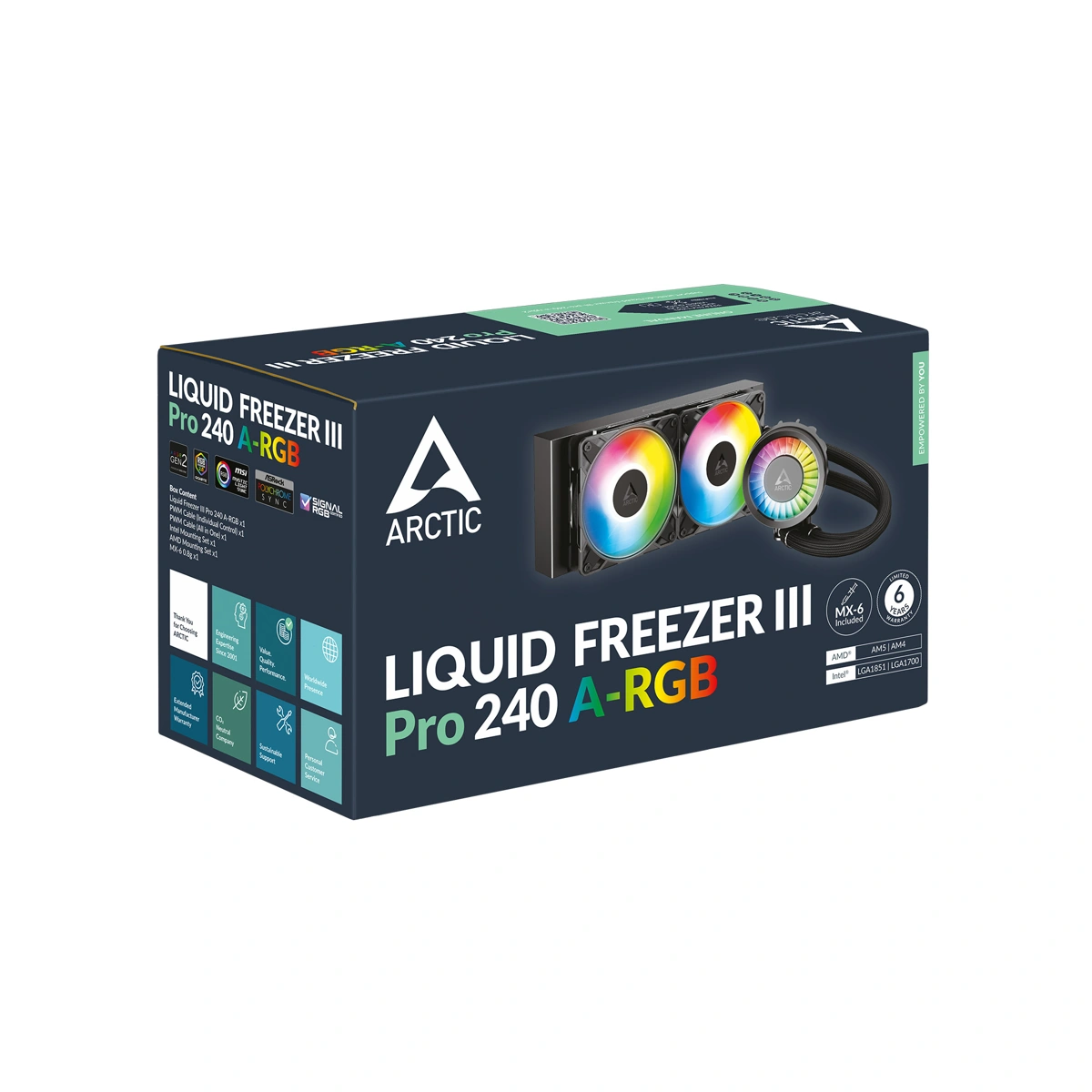 Water Cooler Arctic Liquid Freezer III Pro 240mm ARGB Preto - PcCold