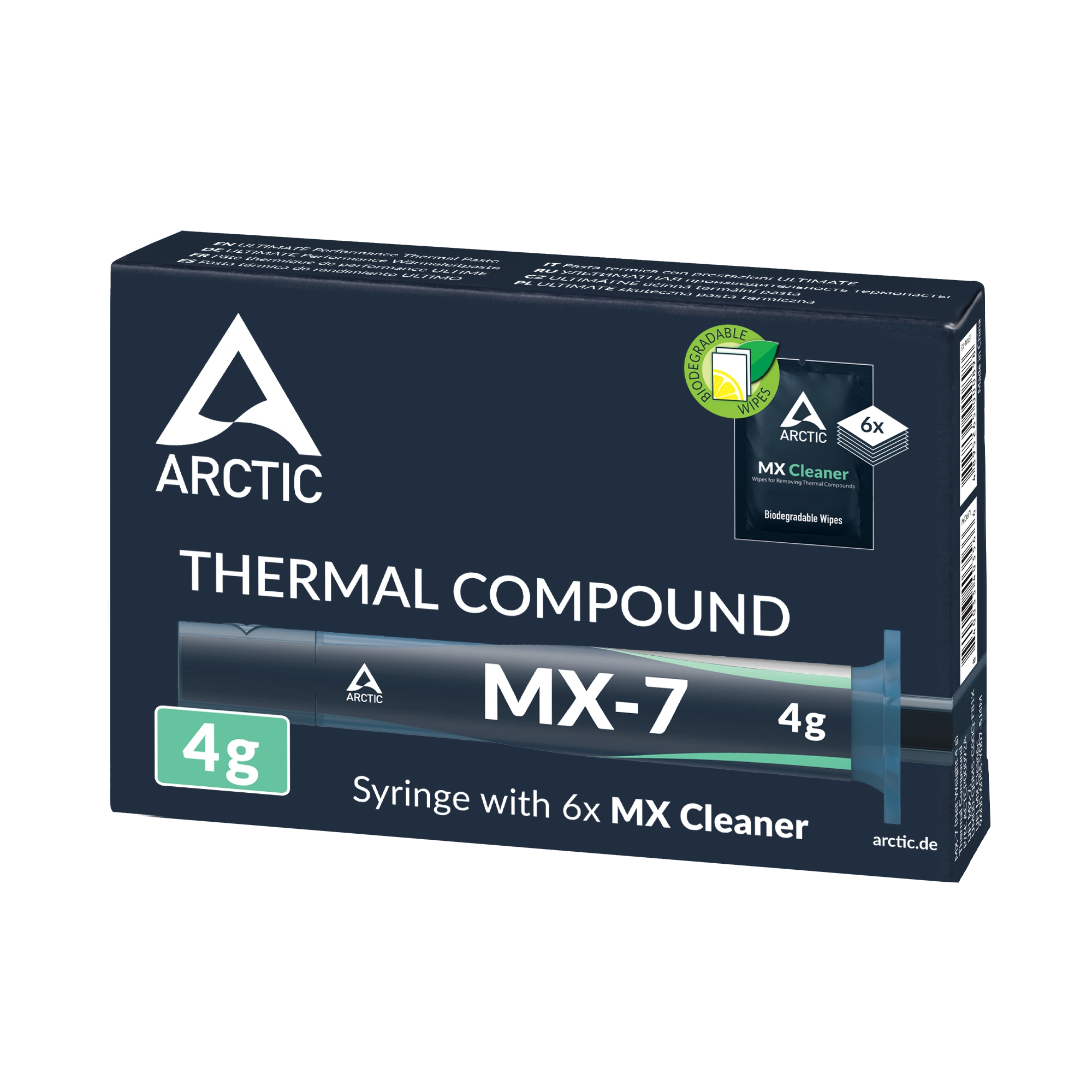 ヨダック AR10枚 Pasta Térmica ARCTIC MX-7 4g + 6 MX Cleaner | ACTCP00092A - PcCold