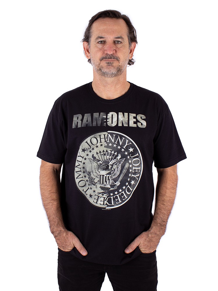 Camiseta Ramones Premium Preta Oficial - Viva a Vida com Arte, Viva com Art  Rock!