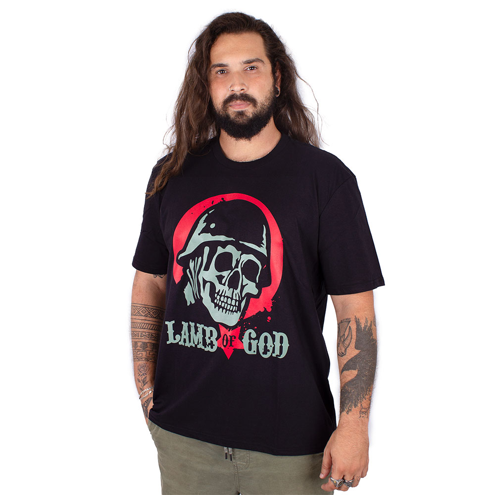 Camiseta Unissex Feminina Lamb Of God Heavy Metal (Preta) Camisa