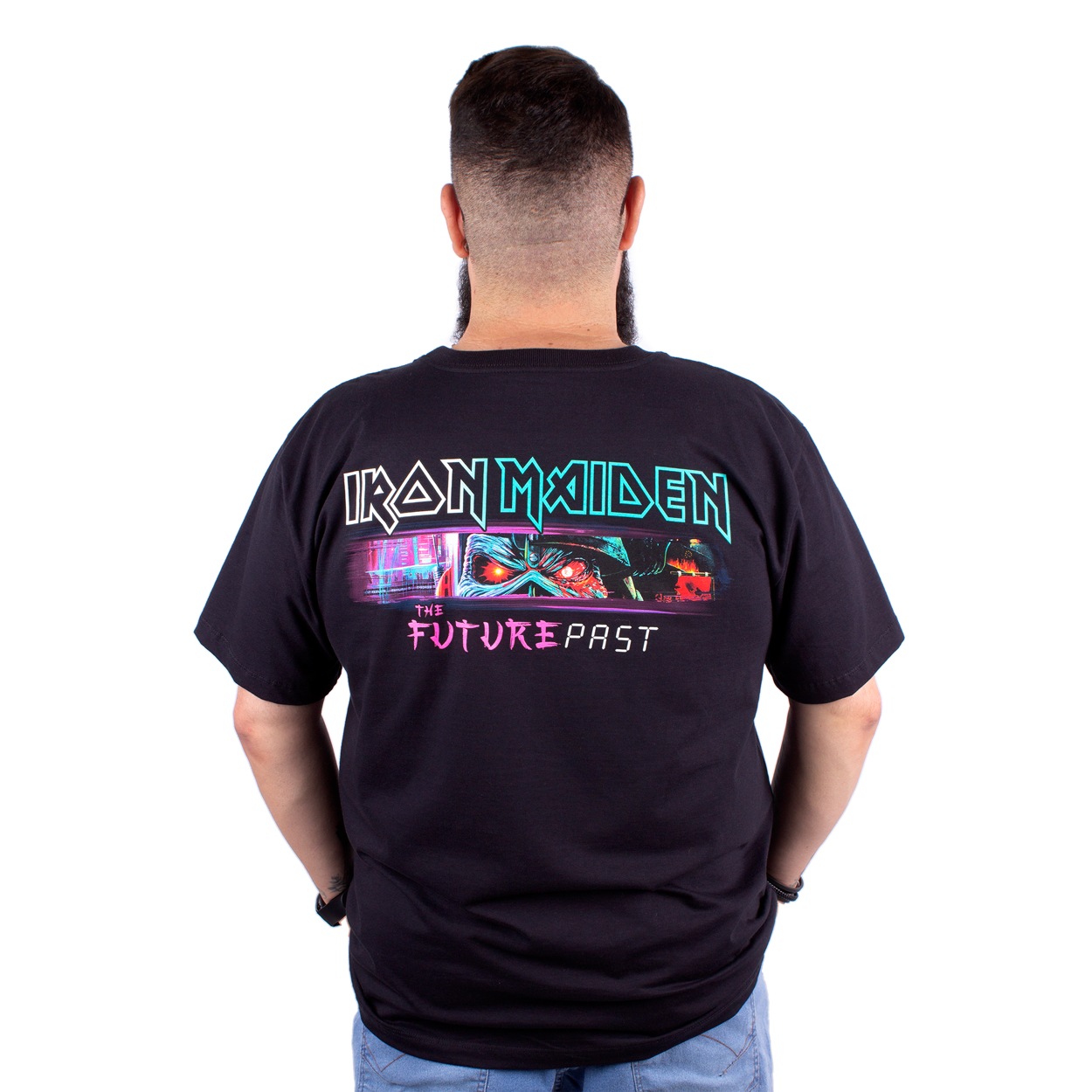 Camiseta Plus Size Iron Maiden Future Past Tour Preta Oficial
