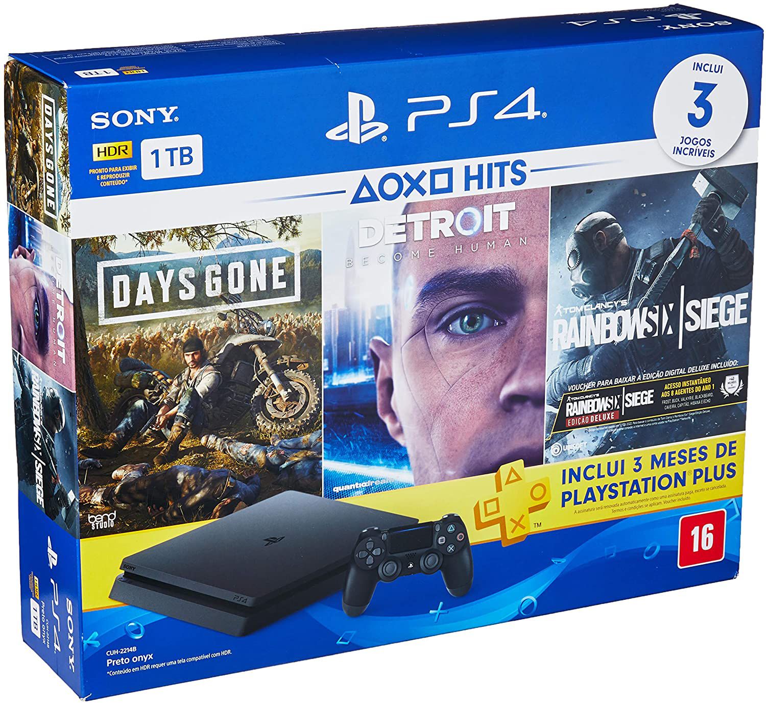 Console PlayStation 4 - Slim 1TB - Hits Bundle v3 : : Games e  Consoles