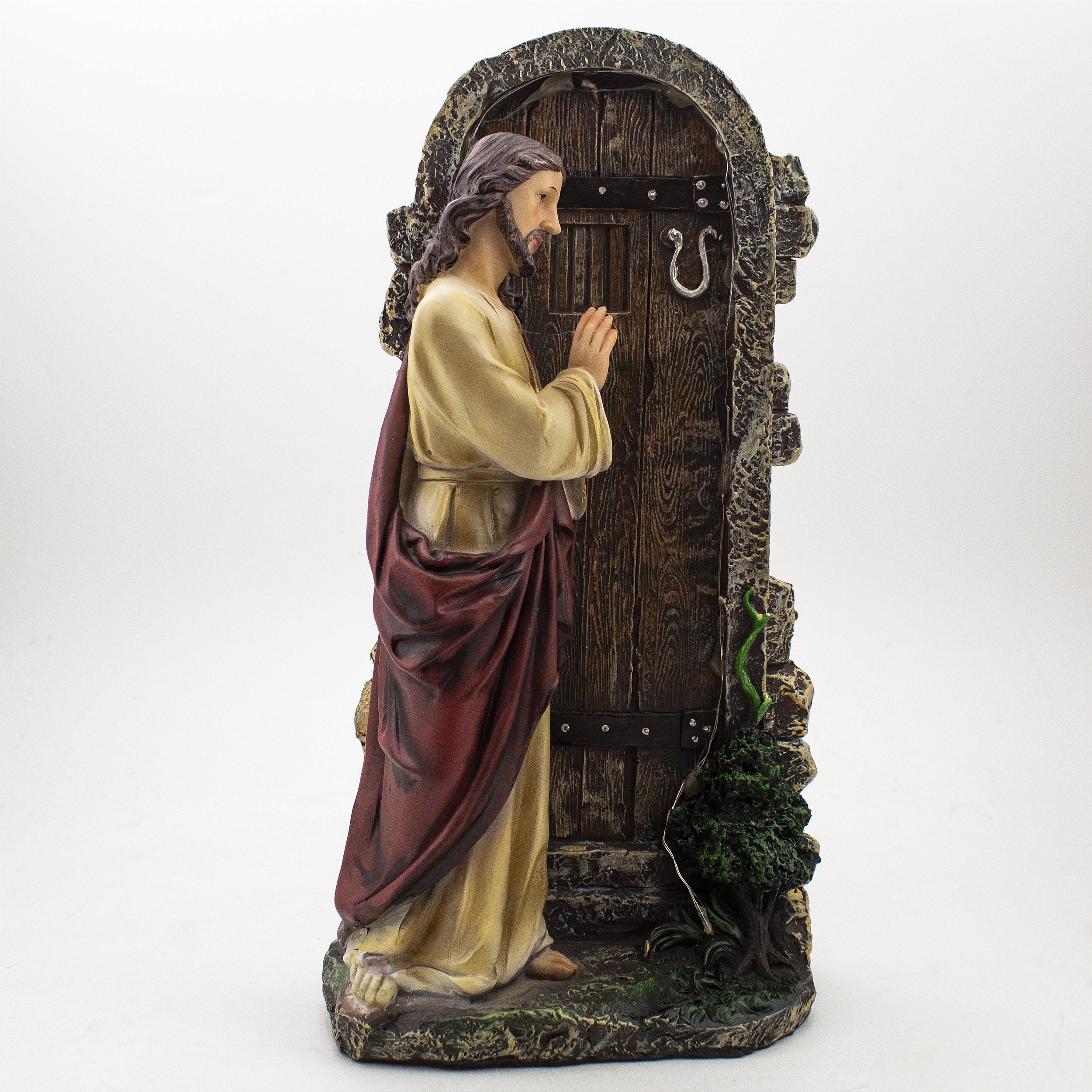 Imagem Jesus Bate à Porta c/ Luz Importado Resina 30 cm - Amém decoração  religiosa