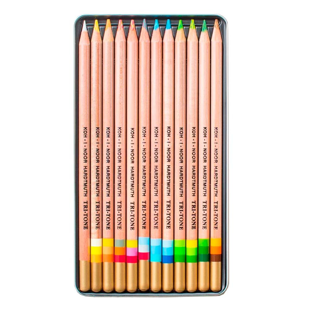 Lápis Multicolorido Koh-I-Noor Tri-Tone 12 Unidades - Artistika | Loja ...