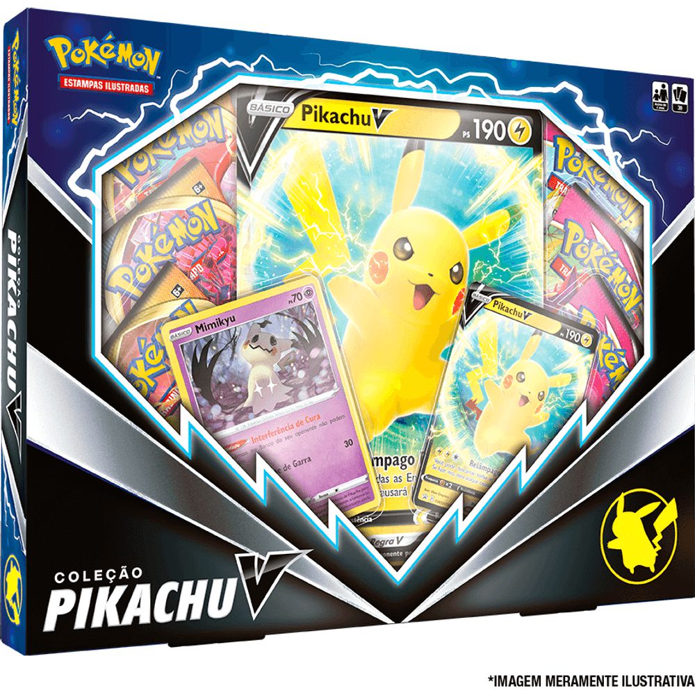 Jogo de Cartas Pokemon Box V Estampas Ilustradas 38 Cartas - Vermelho