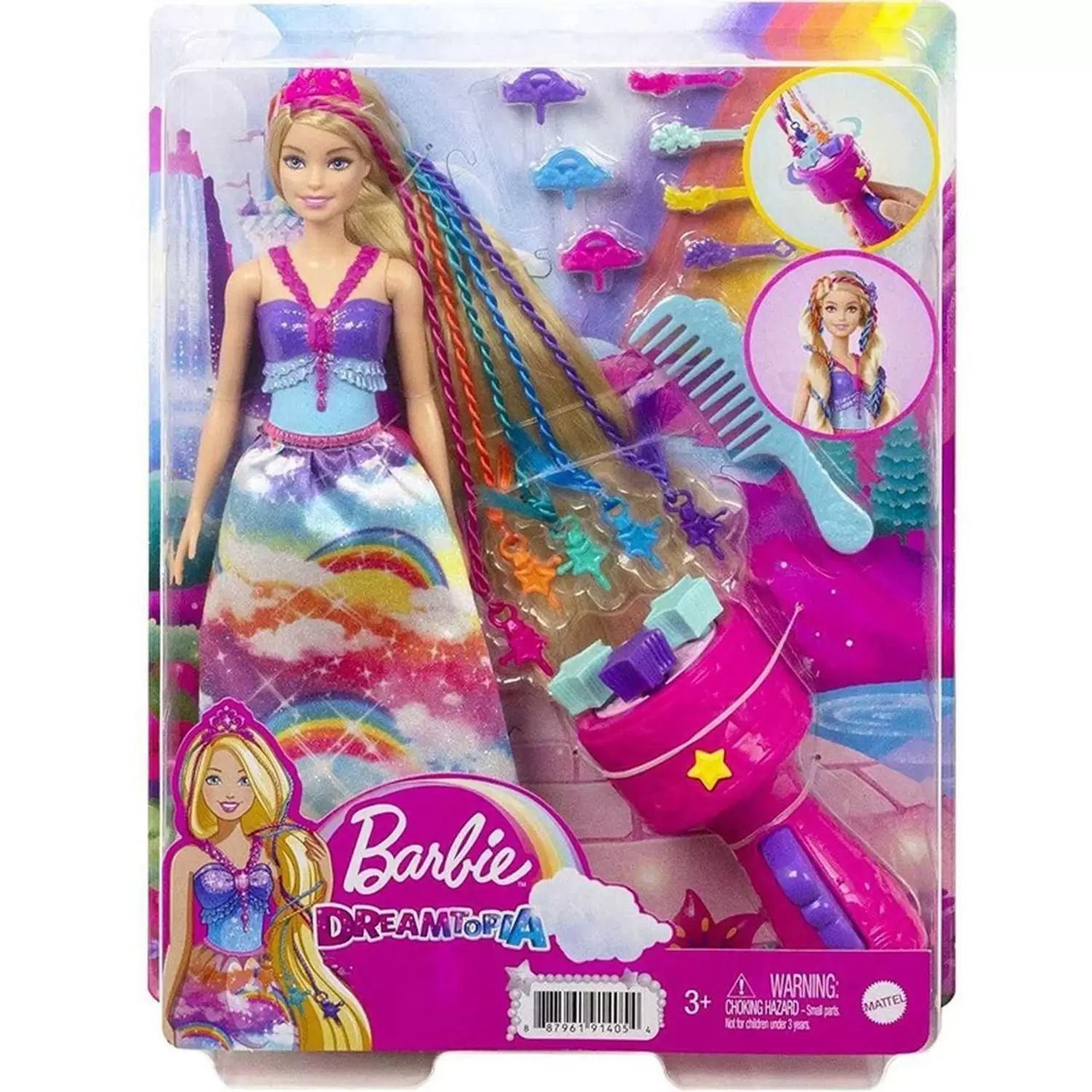 Boneca Barbie Dreamtopia Princesa Tranças Mágicas - Blanc Toys - Felicidade  em brinquedos