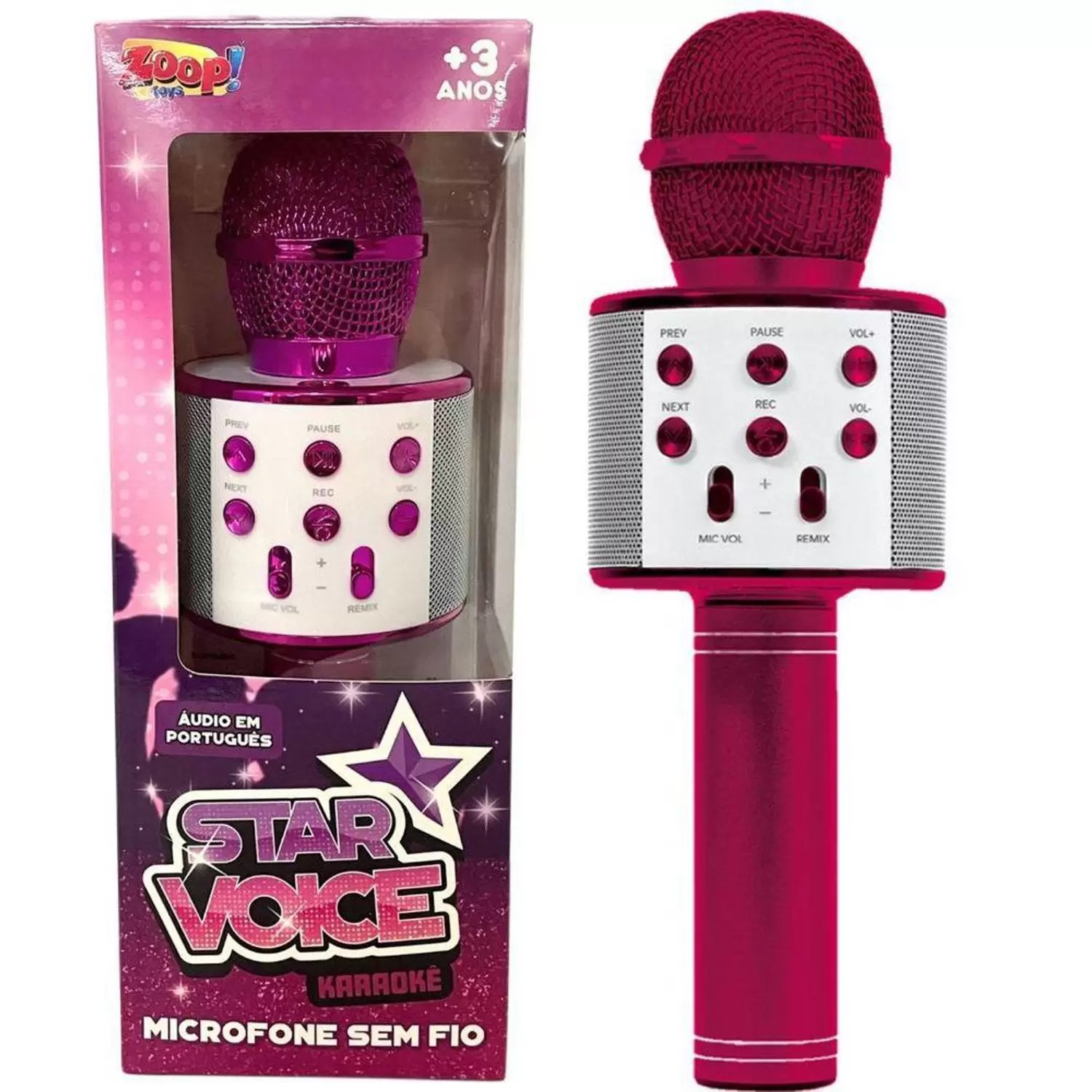 Microfone Infantil Bluetooth - Blanc Toys - Felicidade em brinquedos