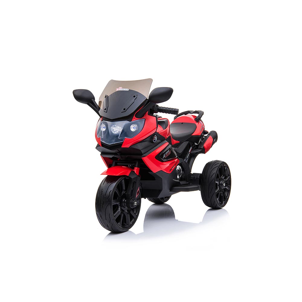 Moto De Brinquedo Branca Pequena Rodas Esportivas Com Apoio na