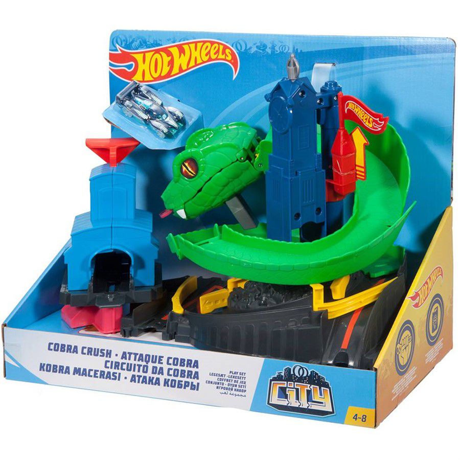 Pista Hot Wheels Carro Conjunto Ataque De Cobra City Mattel