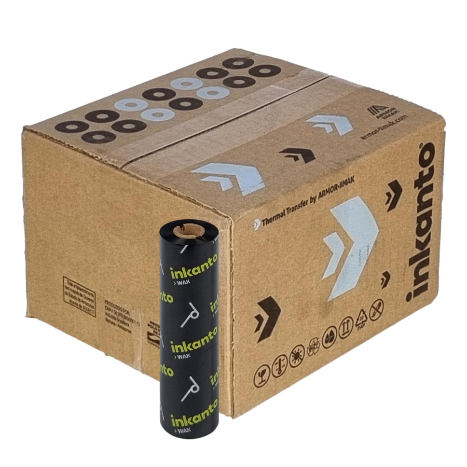 Ribbon 110x74 Cera Armor Inkanto AWR8 Externo para etiqueta Couché