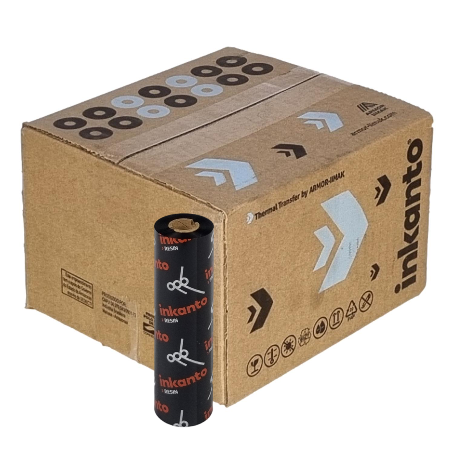 Ribbon 110x74 Resina Armor Inkanto AXR1 Externo para etiqueta BOPP