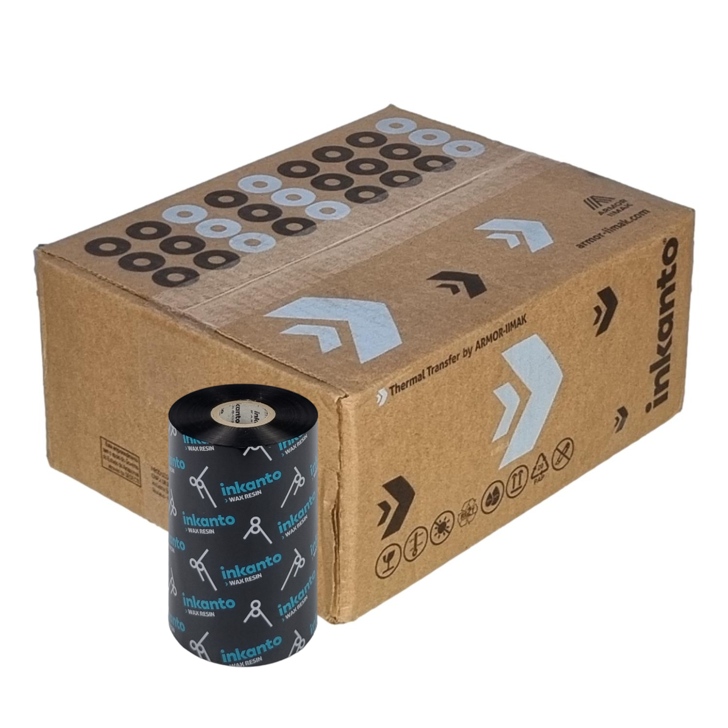 Ribbon 110x450 Misto Armor Inkanto APR6 Externo 1 pol para impressora ...