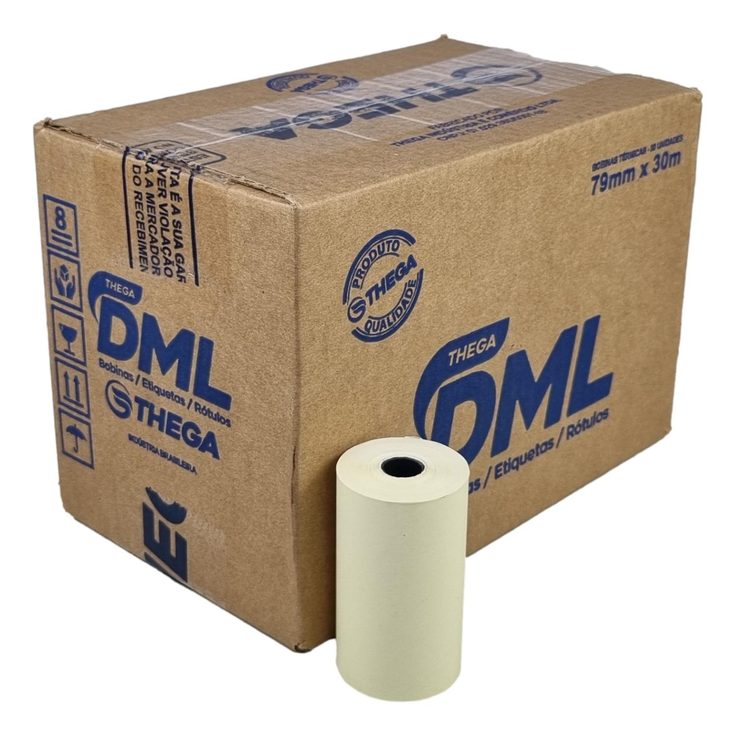Bobina Térmica 79x30 80x30 Impressora Cupom Fiscal DML Thega