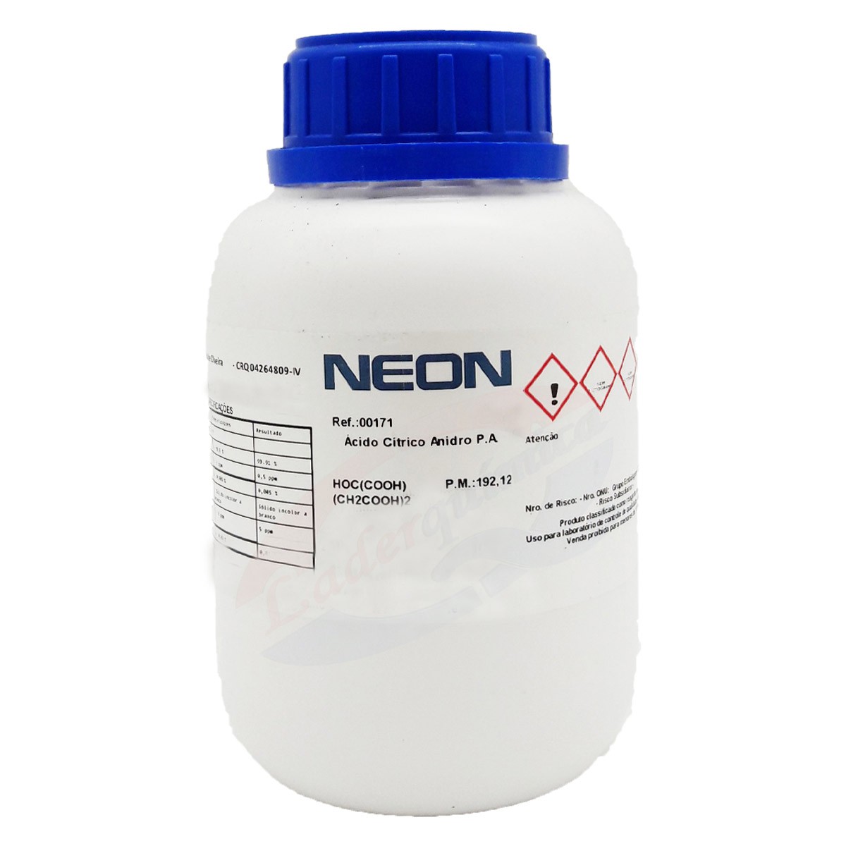 Ácido Cítrico Anidro PA 500G Neon - Laderquimica - Laderquimica - Linha  completa de reagentes e produtos para laboratórios
