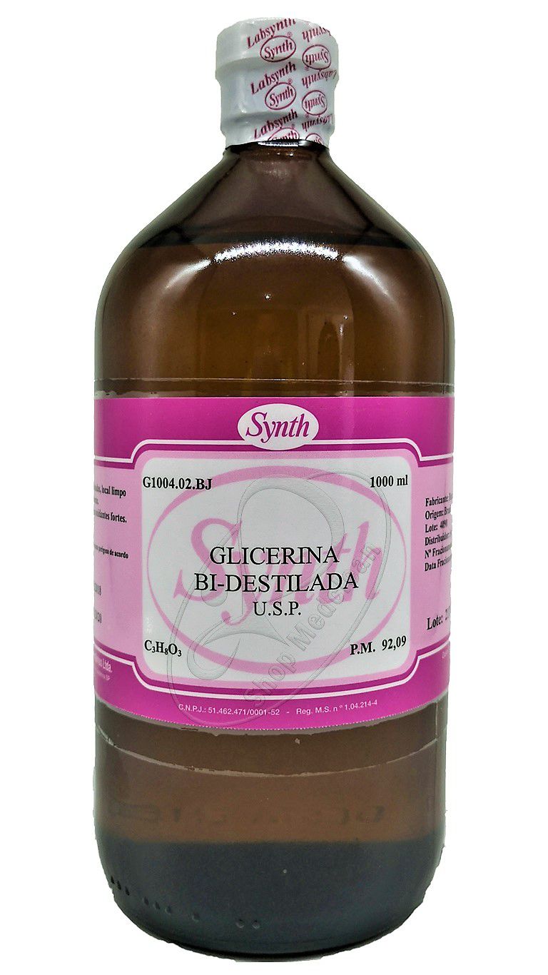 100 ml - Glicerina (USP), Pureza +98% (Glicerina vegetal