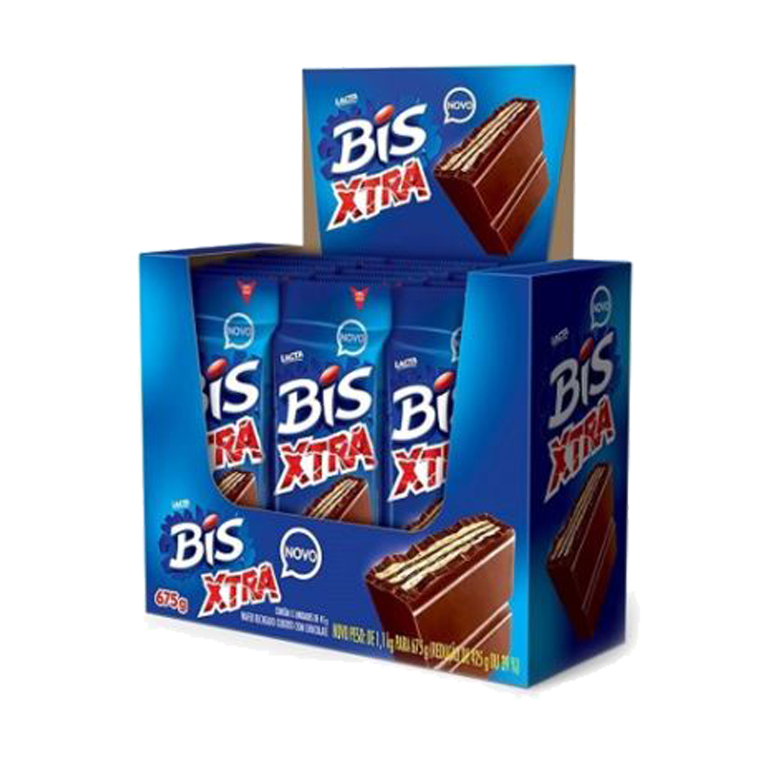 Chocolate Bis Xtra ao Leite Caixa 24X45G - Ameripan Distribuidora - Os  melhores produtos para panificação confeitaria e sorveteria