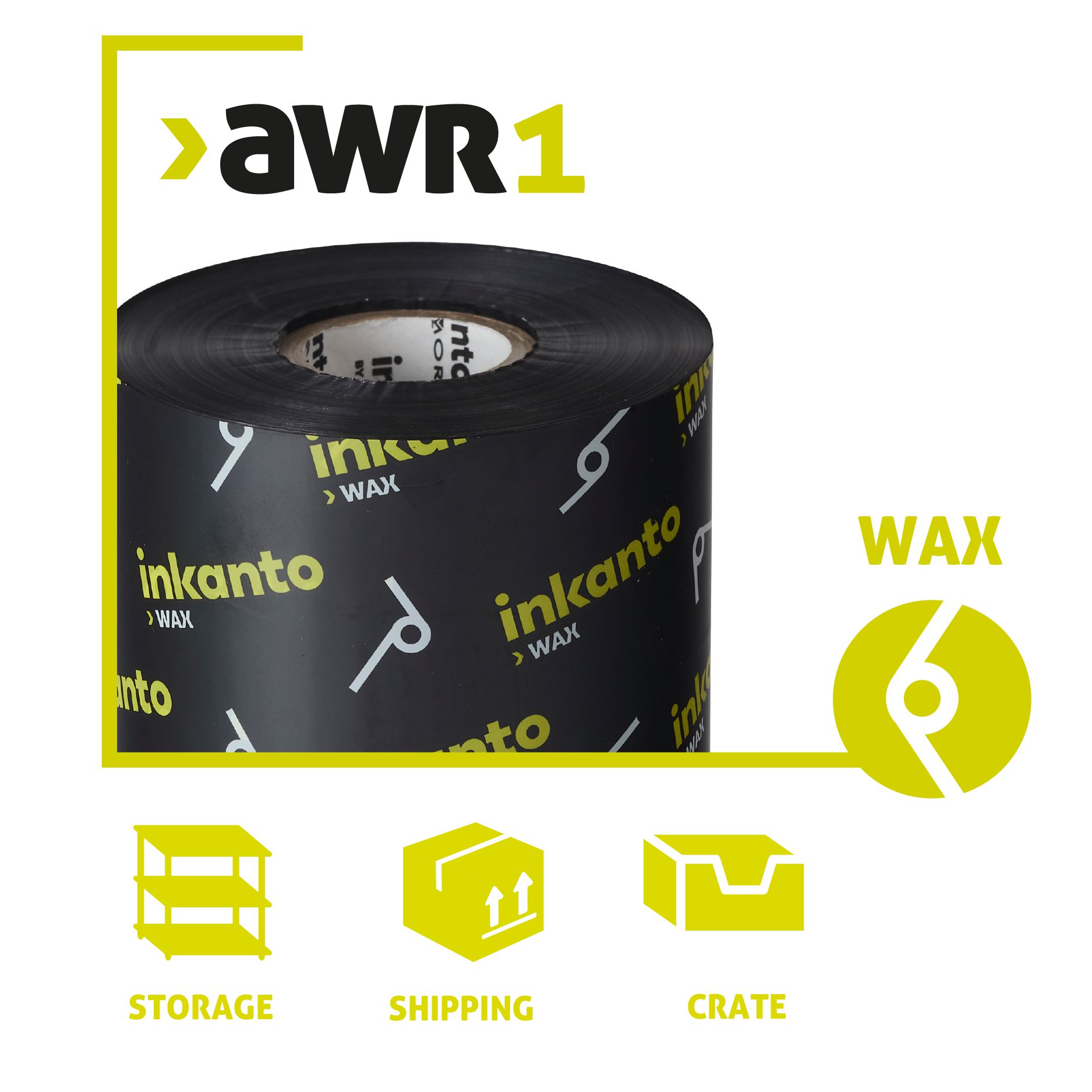 Inta Ribbons Ribbon Inkanto AWR1 110mm X 74m Cera - 24 unidades - Smart-ID - Ribbons ...