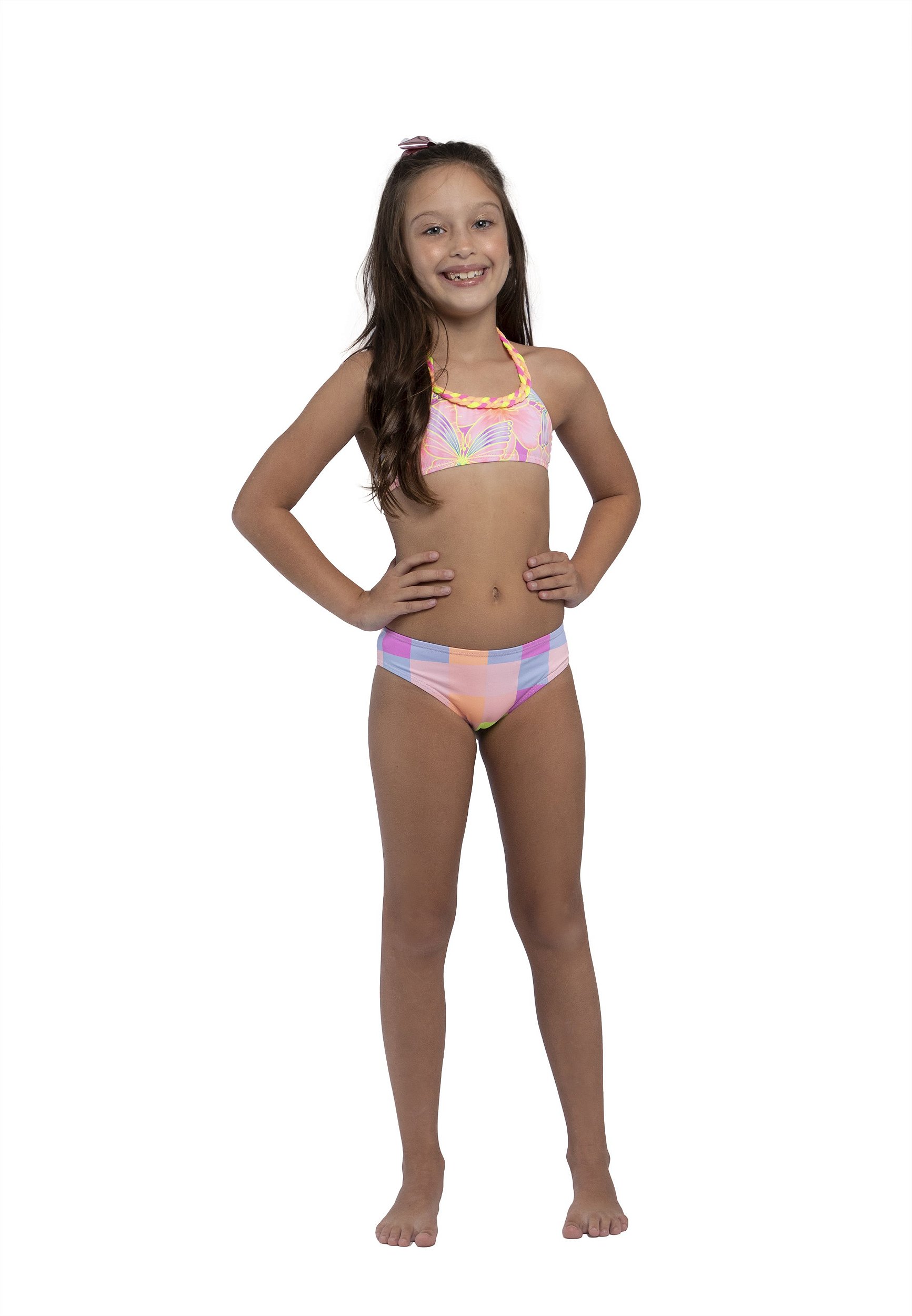 Biquini Infantil Feminino Sirikids Verde Água/ Laranja / Roxo 36535 - Se-An  Junior - Moda Infantil