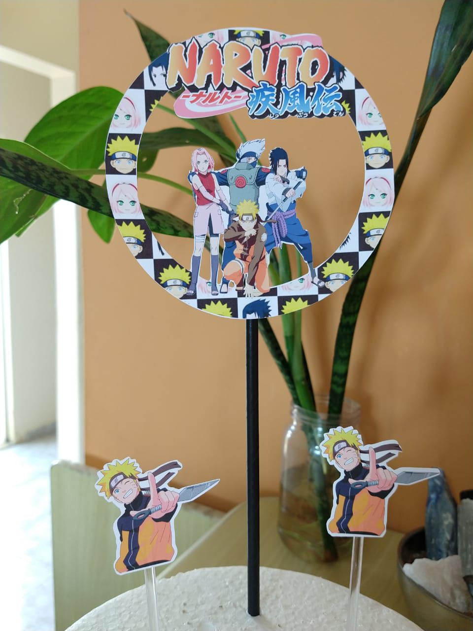 Topo Topper De Bolo Personalizado Aniversário Naruto