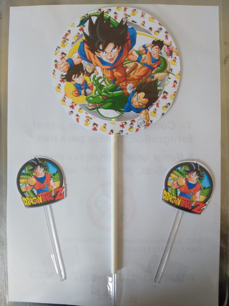 Dragon ball Z decoração de aniversário topo de bolo para imprimir png