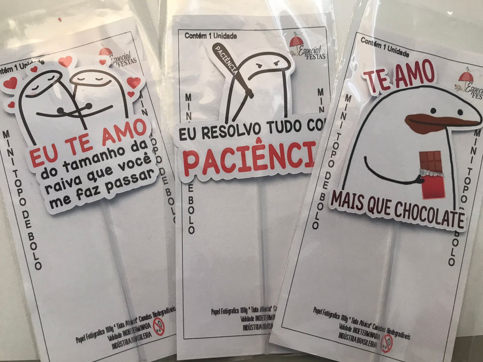 Topo para bolo para Festa Chapeuzinho Vermelho - 3 Unidades