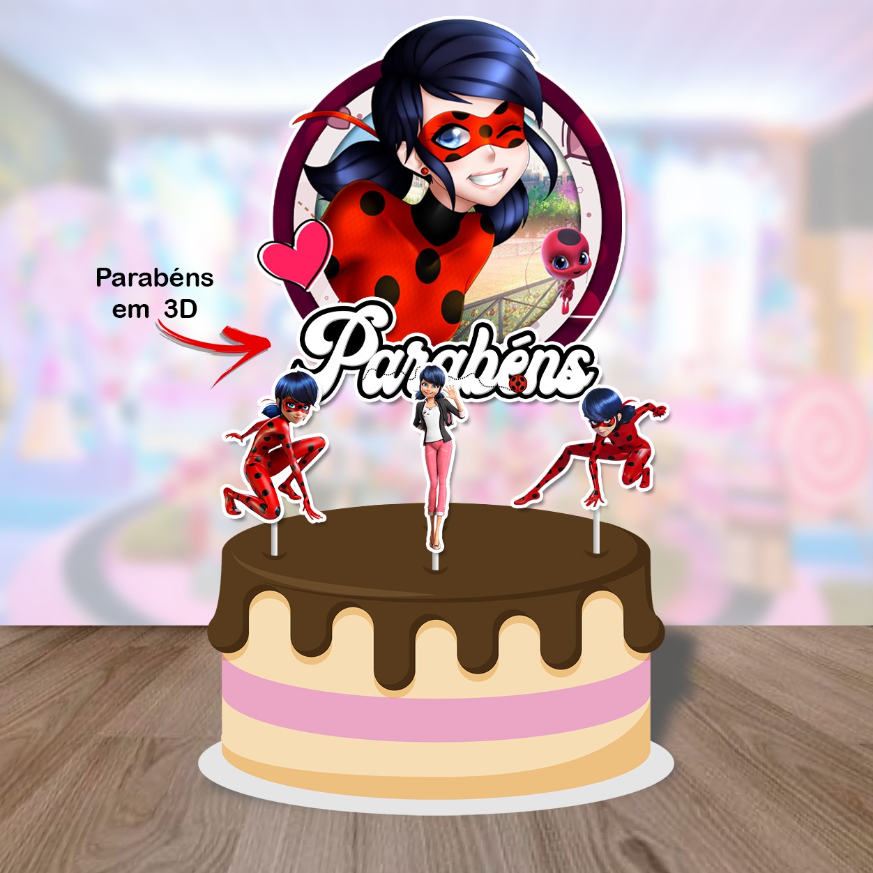 LADY BUG (MIRACULOUS) - PAPEL ARROZ ESPECIAL