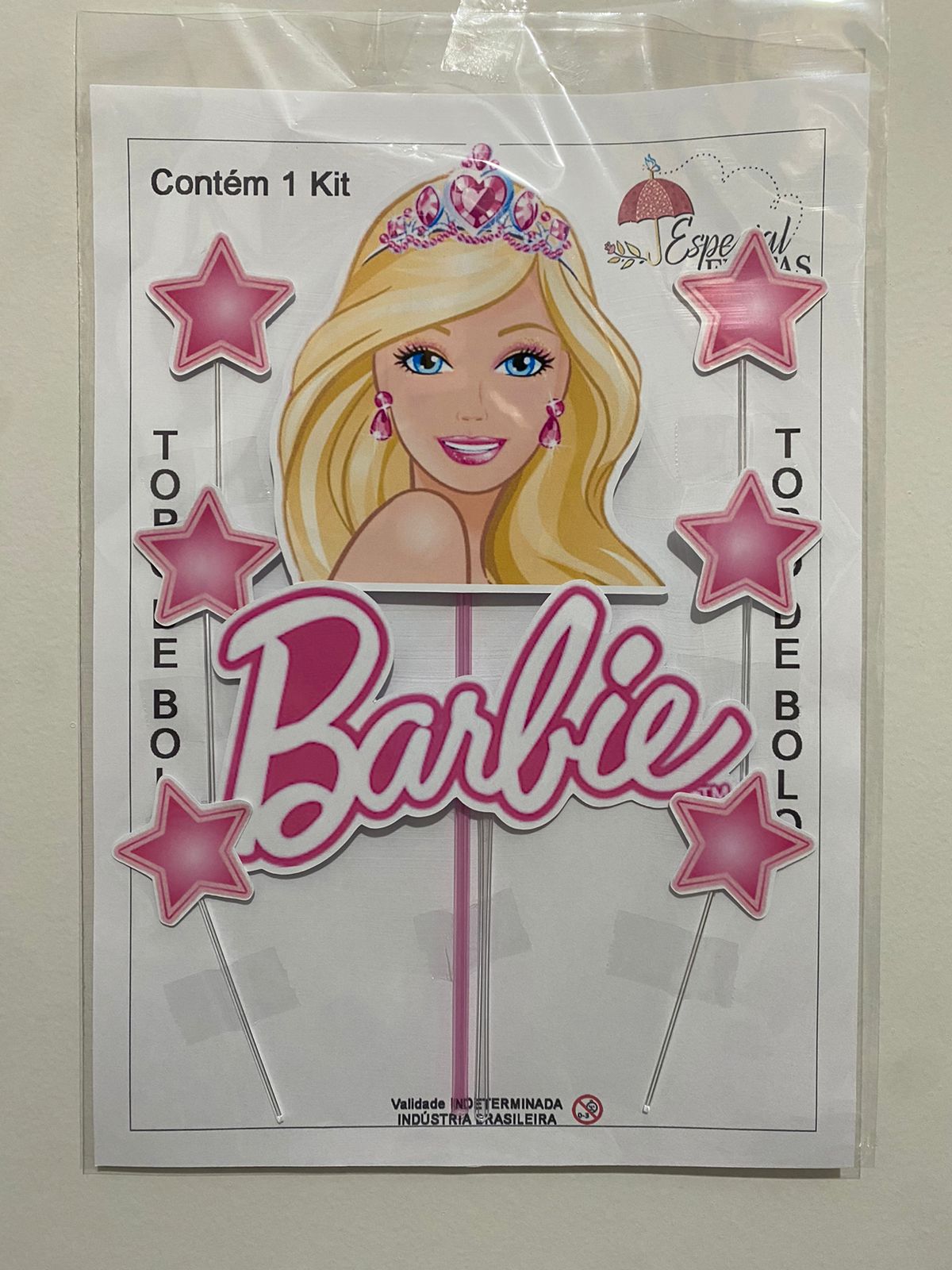 Topo de Bolo Barbie (Arquivo Digital)