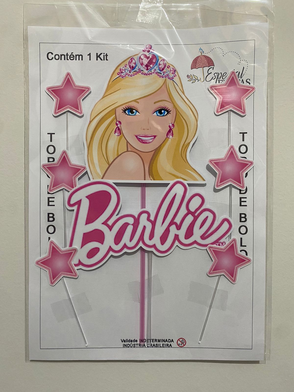 bolo redondo da barbie