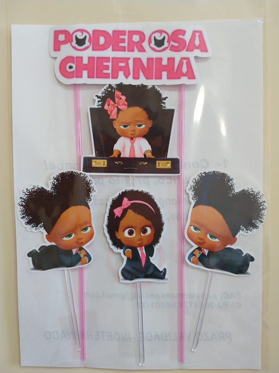 Topo Topper De Bolo Personalizado Barbie Morena