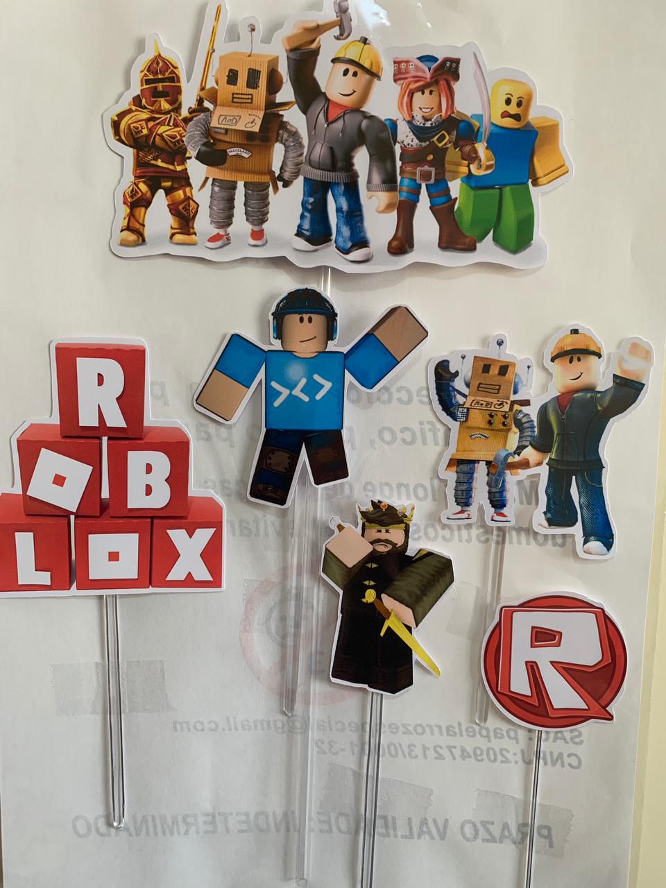 ROBLOX TOPO DE BOLO (PAPEL FOTOGRÁFICO) - PAPEL ARROZ ESPECIAL