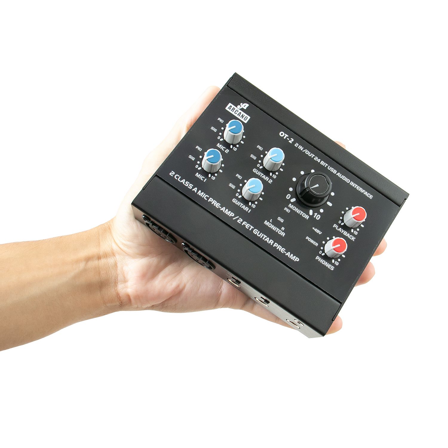 Interface de áudio USB Arcano OT2 c/ cabo XLR balanceado Rede