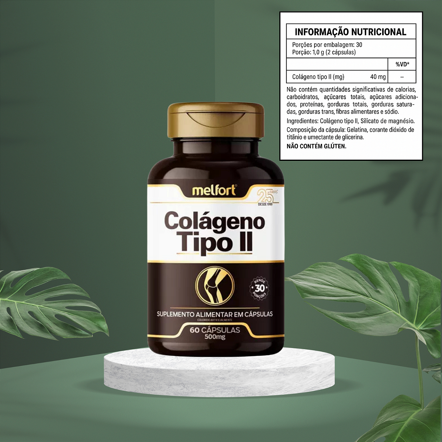 Colágeno Tipo 2 Articulação Com 60 Cápsulas - Melfort - Natukura ...
