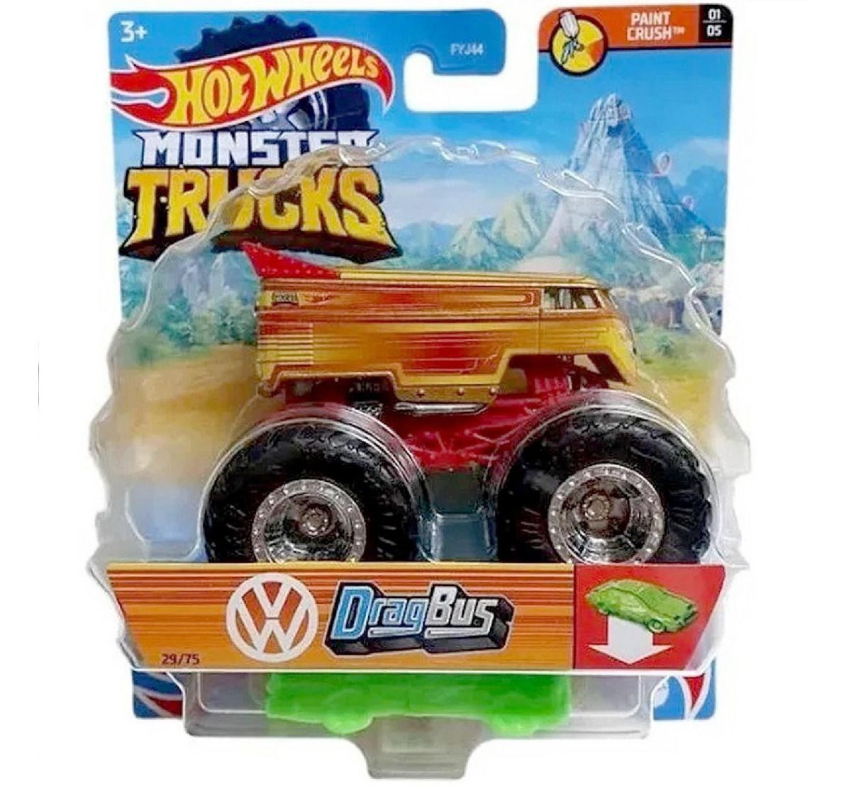 Carrinho Hot Wheels Monster Trucks 1:64 - Volkswagen Beetle