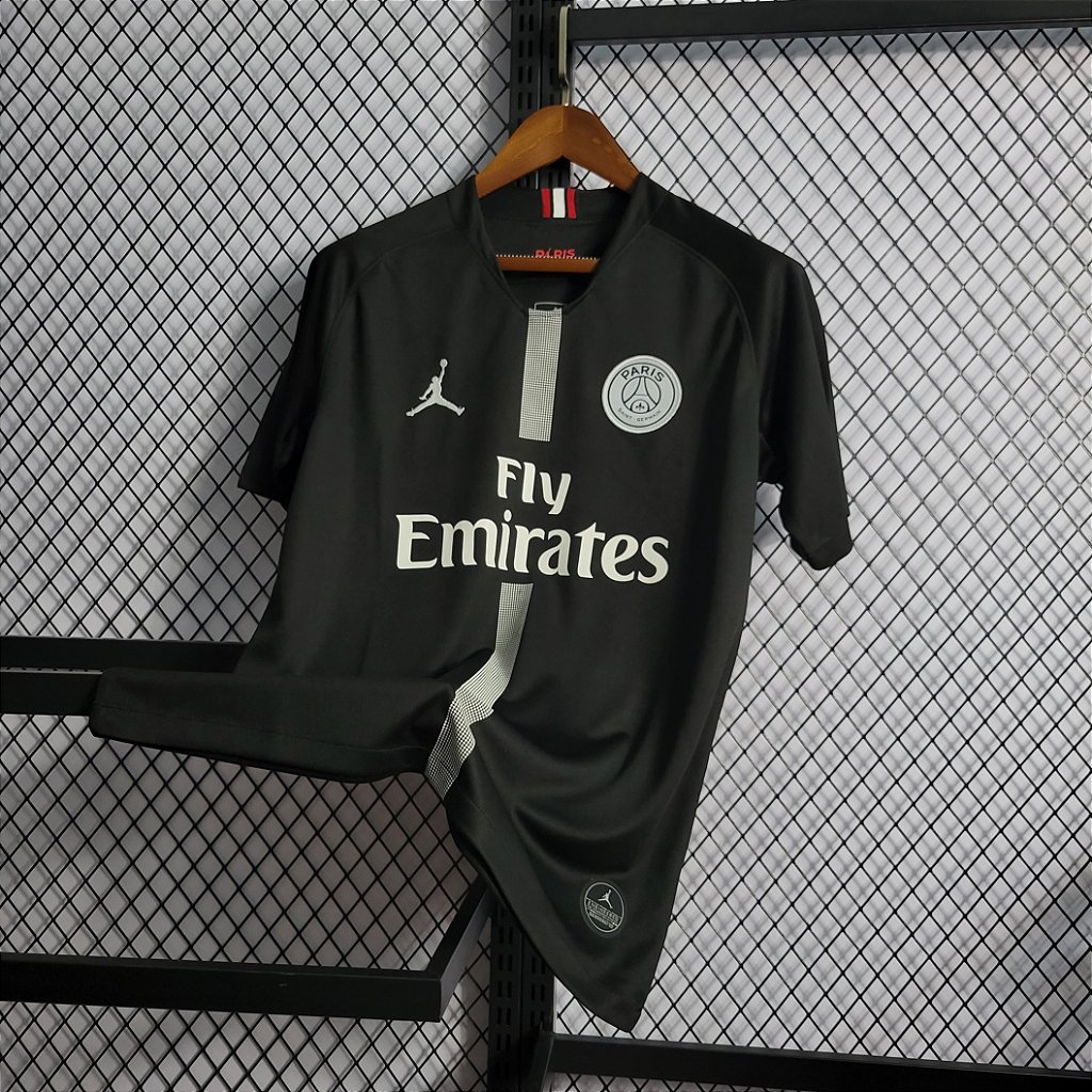 Camisa Paris Saint Germain Preta Jordan 2018-2019 Masculino - Taino Store
