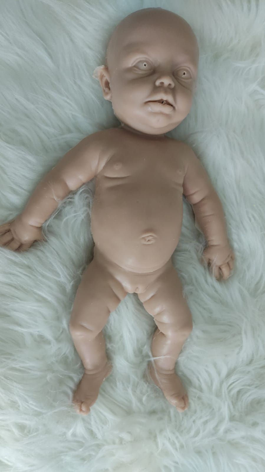 28cm Soft Full Body Solid Silicone Reborn Dolls Handmade Painted