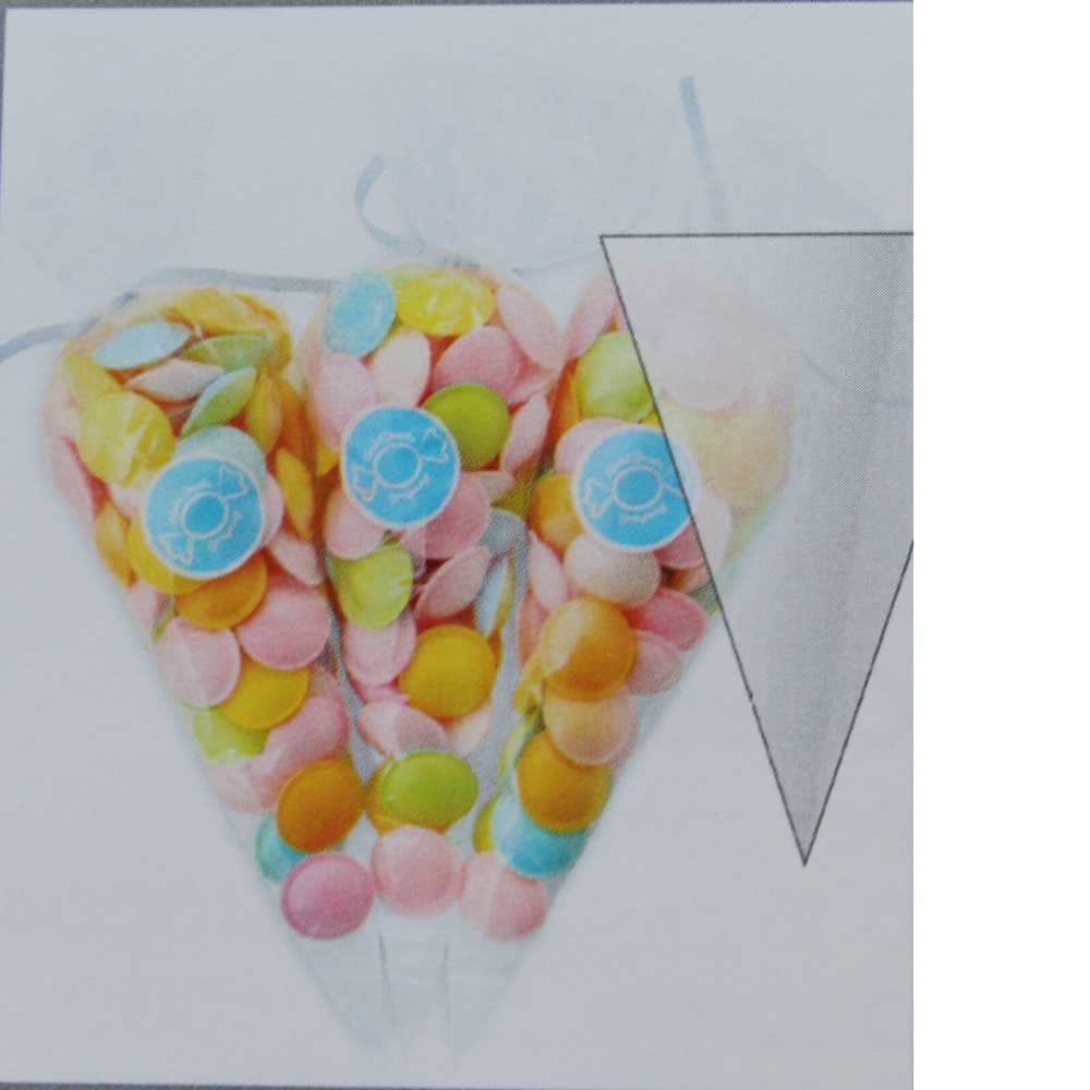 Kit 200 Saquinho Cone Incolor 18x30 + Fecho Metalizado 200un - Saco de ...
